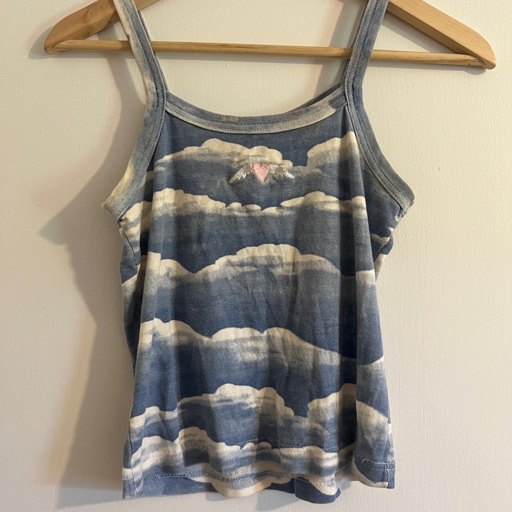 Women’s Blue Cloud Print Tank Top